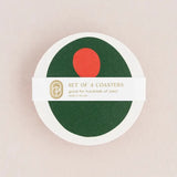 Pimento Olive Coasters, set of 4