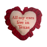 Frilly Heart Needlepoint Pillow