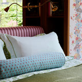 Soft Blue & Thyme Linen Scallop Shams