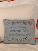 Wildflowers Needlepoint Pillow