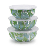 Green & Blue Marbled Enamelware