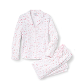 Women's Woven Twill Classic Pajama Set in Love Song