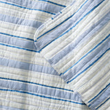 Martha Stripe Quilt Blue