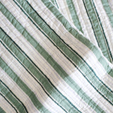 Martha Stripe Quilt Green
