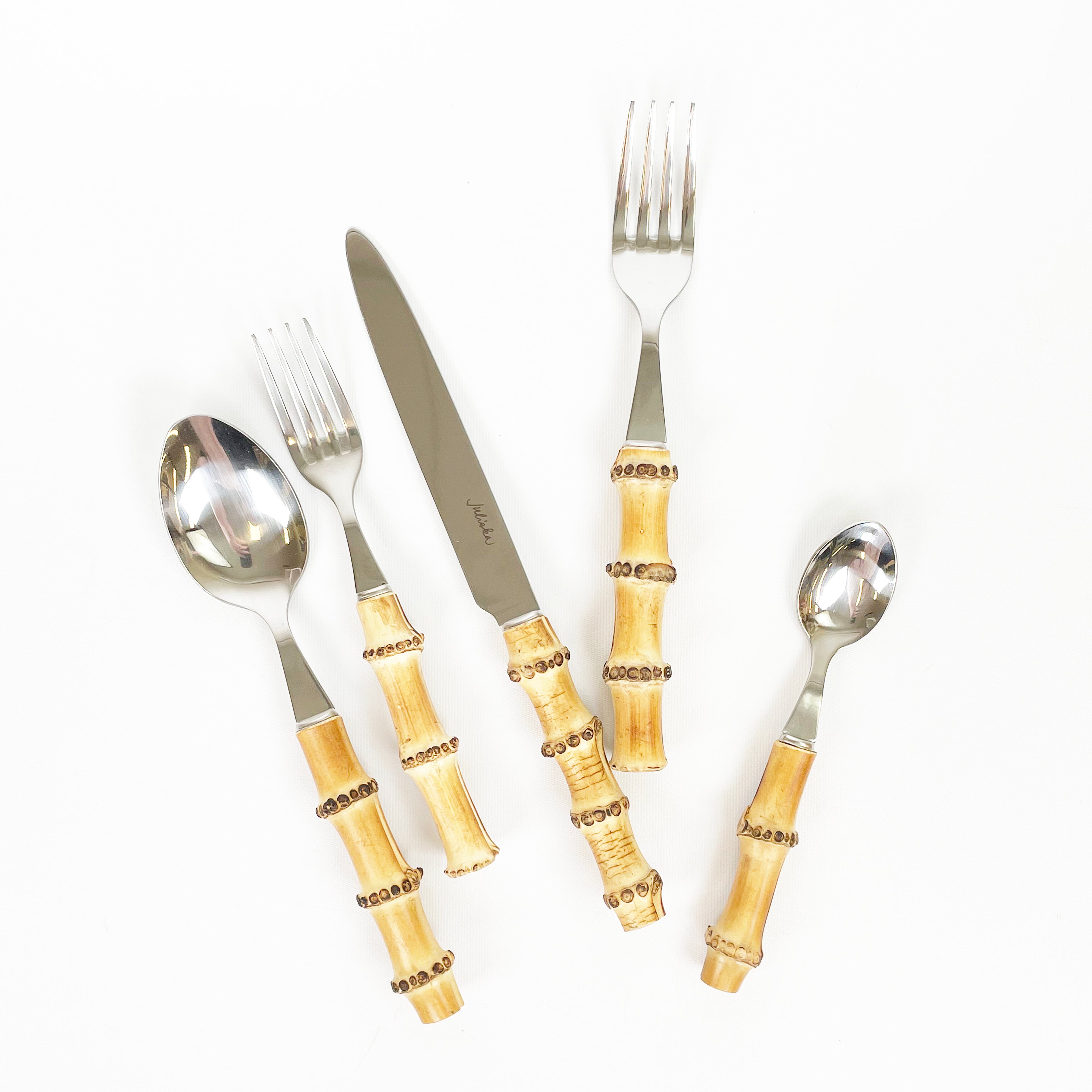 Bamboo Flatware Set Biscuit Home