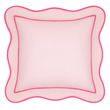 Pink & Hot Pink Linen Scallop Shams