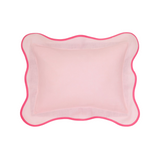 Pink & Hot Pink Linen Scallop Shams