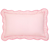 Pink & Hot Pink Linen Scallop Shams