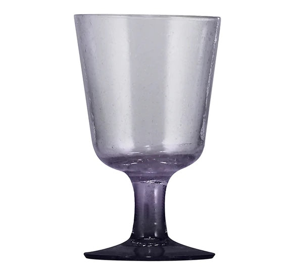 Handblown Recycled Wine Glass, Violet
