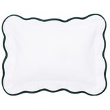 Hunter Green Pique Scallop Shams