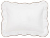 Taupe Pique Scallop Shams