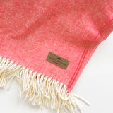 Italian Herringbone Throw, Coral