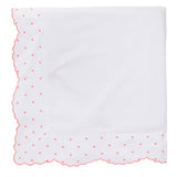 Coral Swiss Dot Twin Duvet