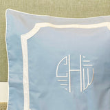 Cornflower Blue Border Shams