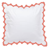 Coral Pointy Scallop Shams