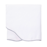 Gray Pique Scallop Bedding