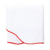 Red Pique Scallop Coverlets