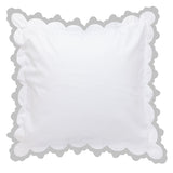 Gray Pointy Scallop Shams