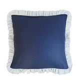 Navy + Soft Blue Ruffle Sham