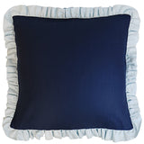 Navy + Soft Blue Ruffle Sham