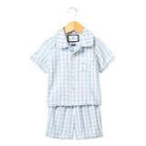 Blue Gingham Short Set