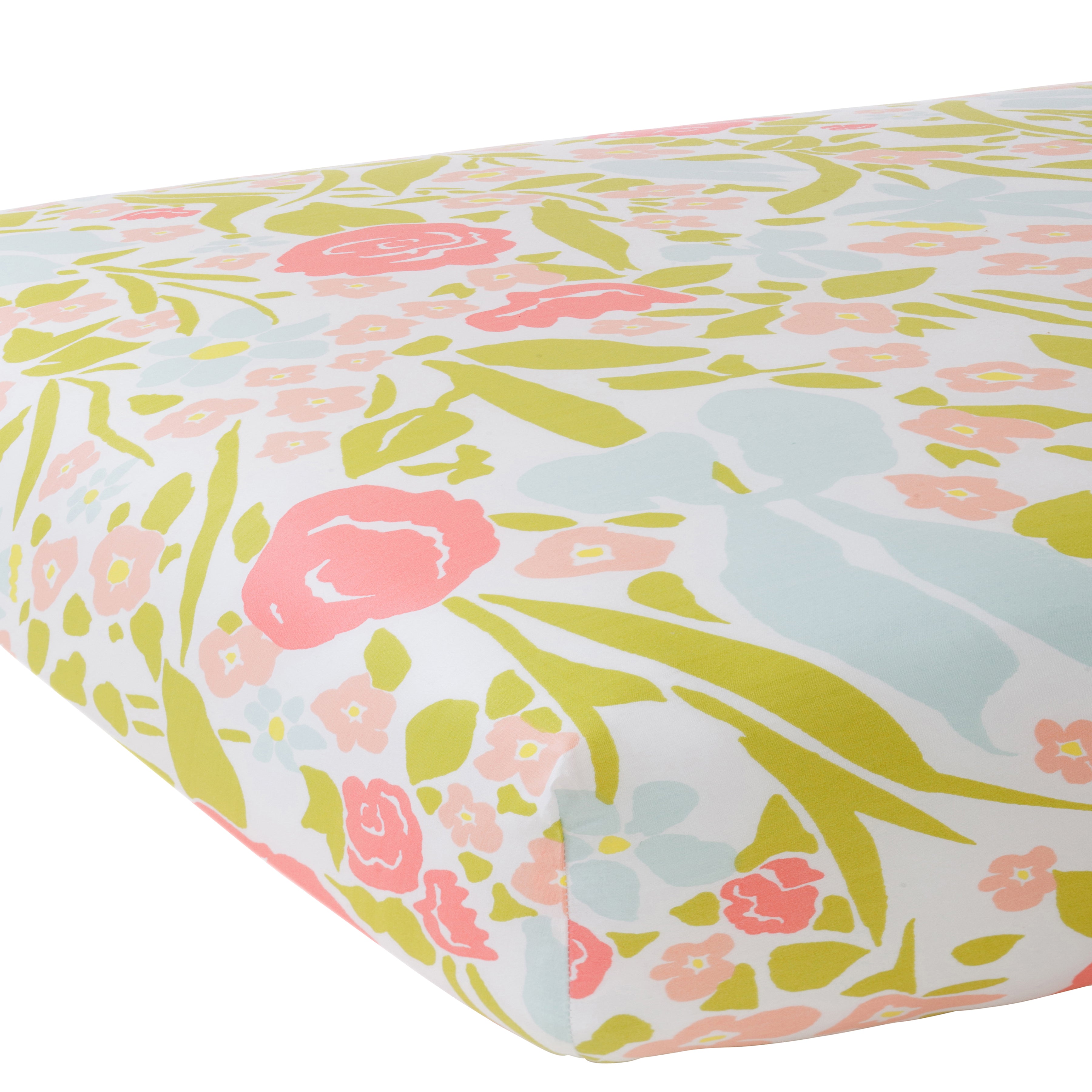 Coral top crib sheet