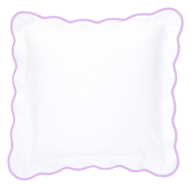 Lilac Pique Scallop Bedding