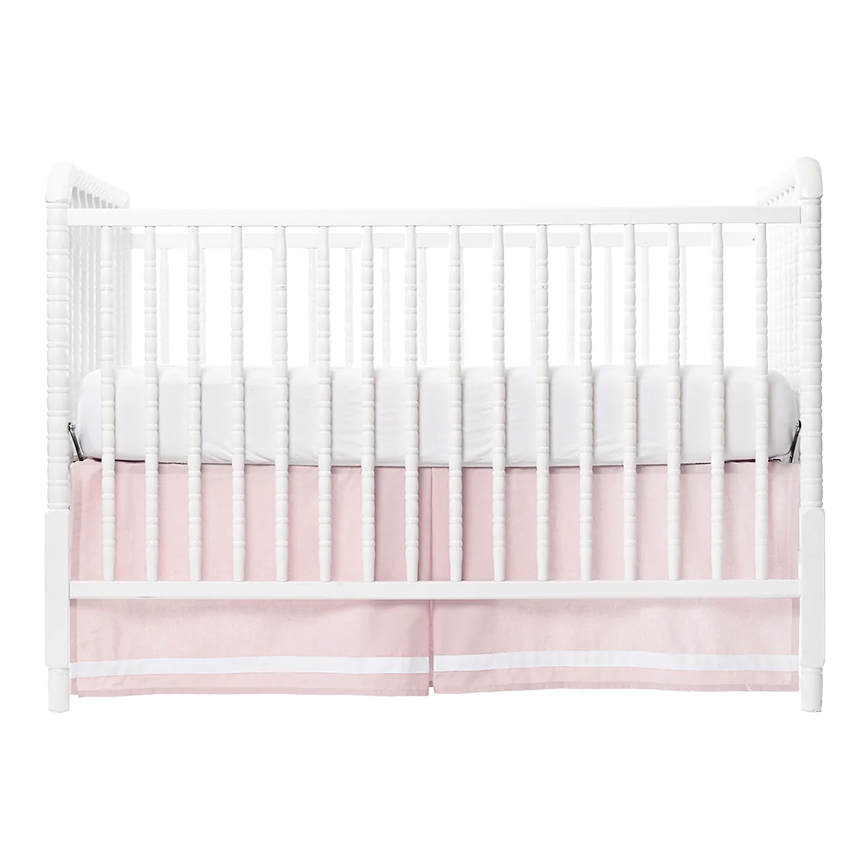 Pink crib skirts clearance