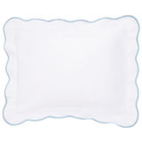 Pale Blue Pique Scallop Bedding
