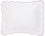Pink Pique Scallop Shams