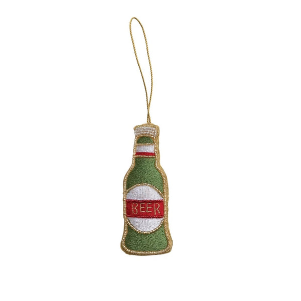 Beaded Beer Bottle Ornament
