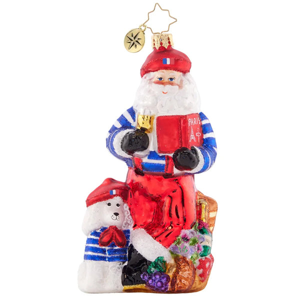 Pardon My French Santa Ornament