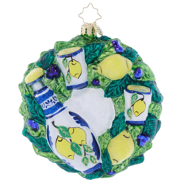 Limoncello Cheers Wreath Ornament