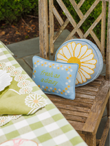 Daisy Needlepoint Pillow