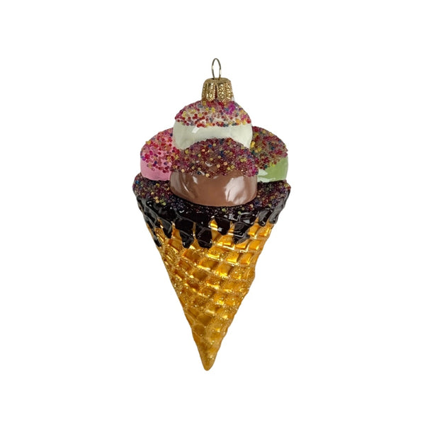 Waffle Cone Ornament