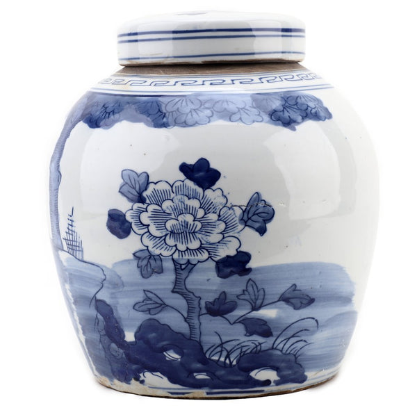 Large Floral Bulb Jar