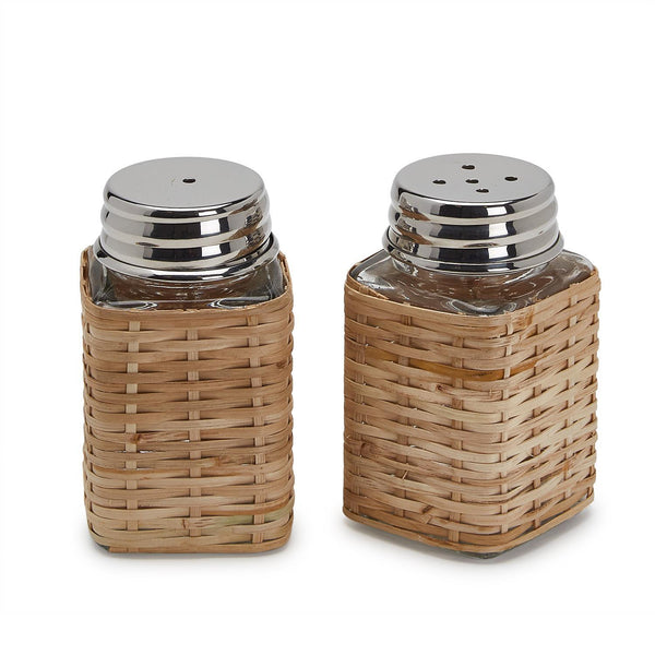 Rattan Salt & Pepper Shaker Set