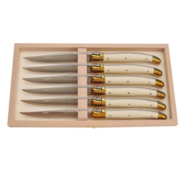 Jean Dubost Laguiole Ivory Knife Set