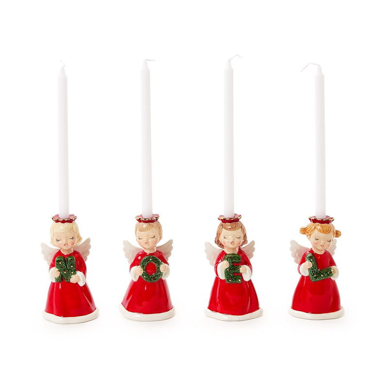 Noel Angel Candleholder Set