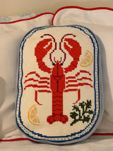 Lobster Needlepoint Pillow
