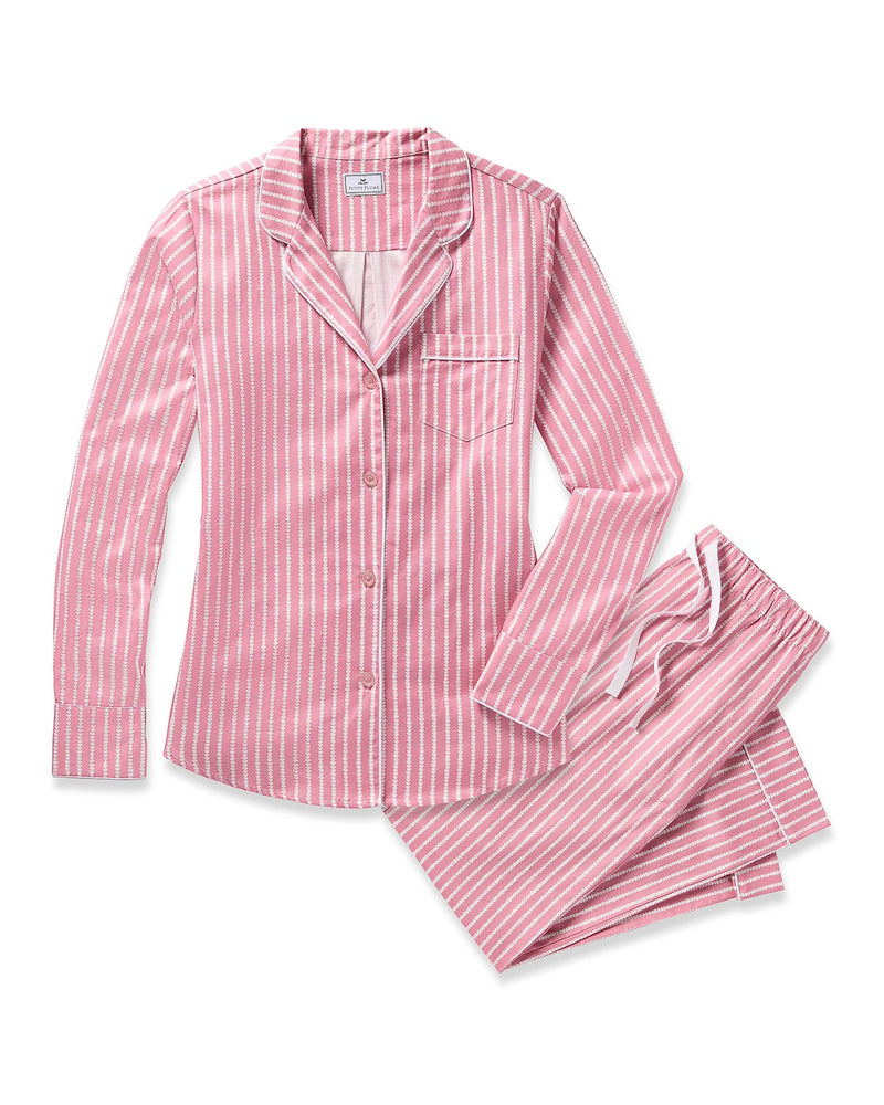 Women's Twill Pajama Set in Love Lines
