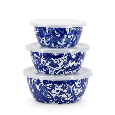 Cobalt Blue Spatter Enamelware