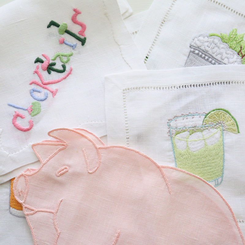 Throwback Cocktail Napkins, set of 4