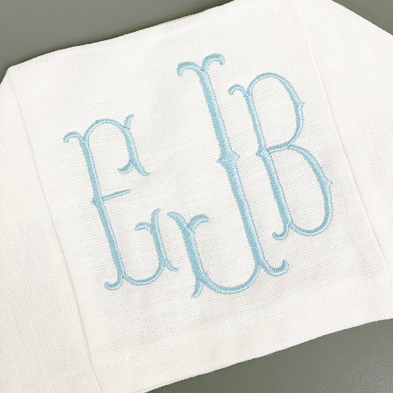 Monogrammed Tissue Box Cover