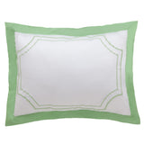 Green Block Border Shams