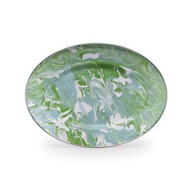 Green & Blue Marbled Enamelware