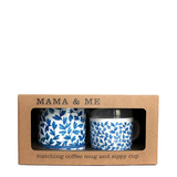 Blue and White Mama & Me Cup Set