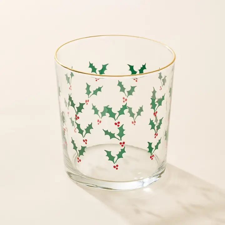 Holly Jolly Cocktail Glass