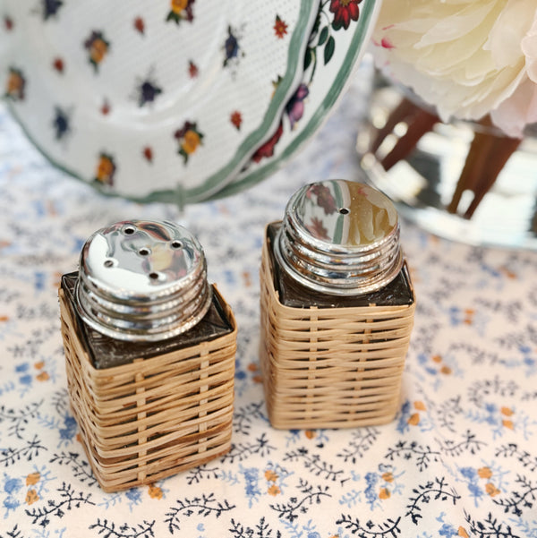 Rattan Salt & Pepper Shaker Set