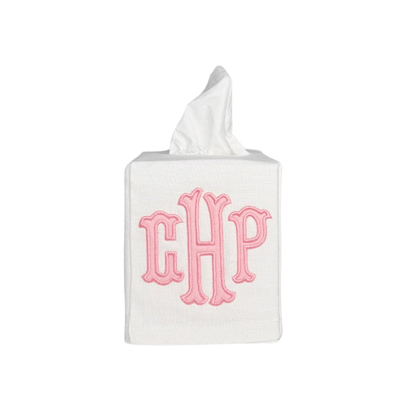 Monogrammed Tissue Box Cover